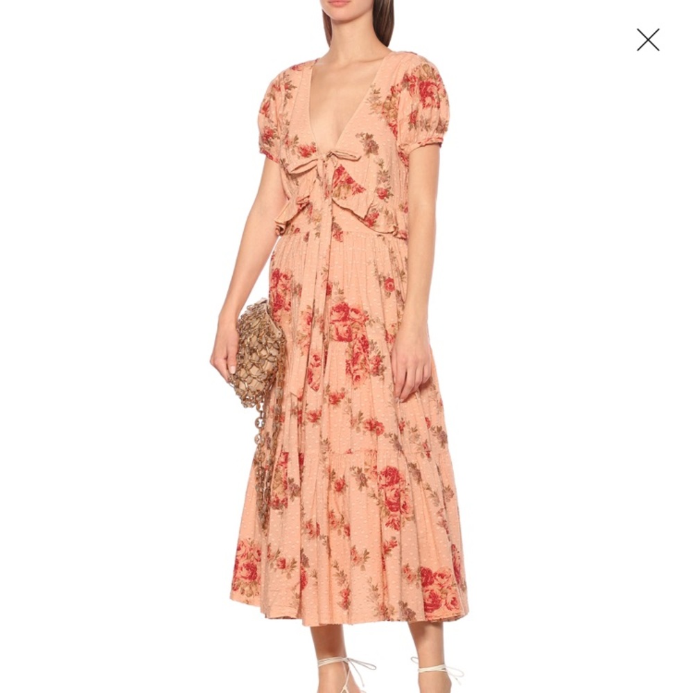 LoveShackFancy Carlton Dress Pink Lemonade Size 2 - Picture 6 of 12